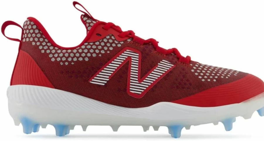 New Balance Men's Comp V3 TPU Baseball Cleats - Red | Lightweight Performance Shoes for Baseball
