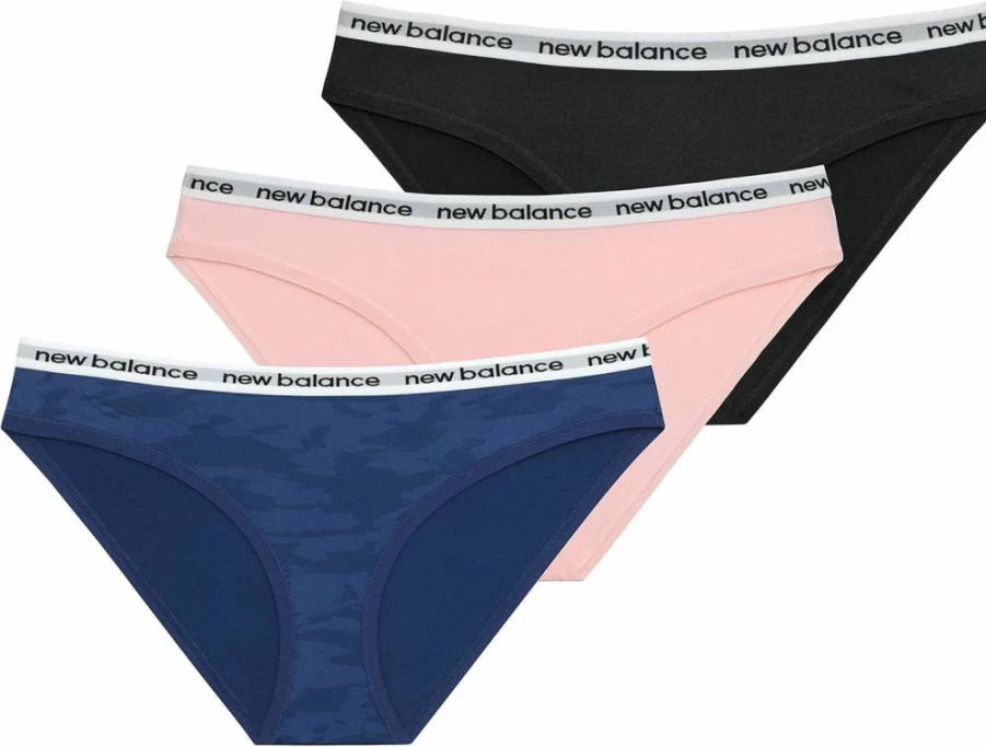 New Balance Women's Hipster Underwear 3-Pack or 6-Pack - Soft Elastic Waistband, Breathable Comfort, Premium Performance Logo Design