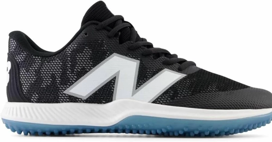 New Balance 4040 V7 FuelCell Turf Baseball Shoes for Men & Women - Black/Optic White - Size 12 US Men's