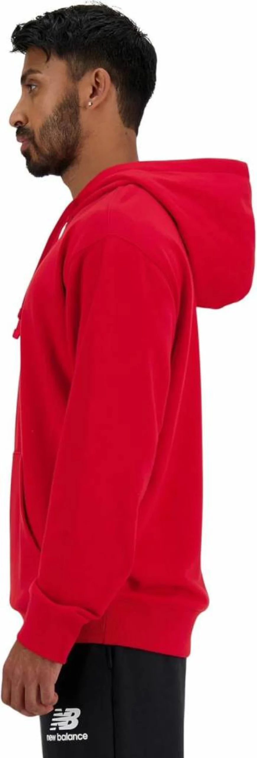 New Balance Men's Essential French Terry Hoodie with Logo for Athletic Comfort