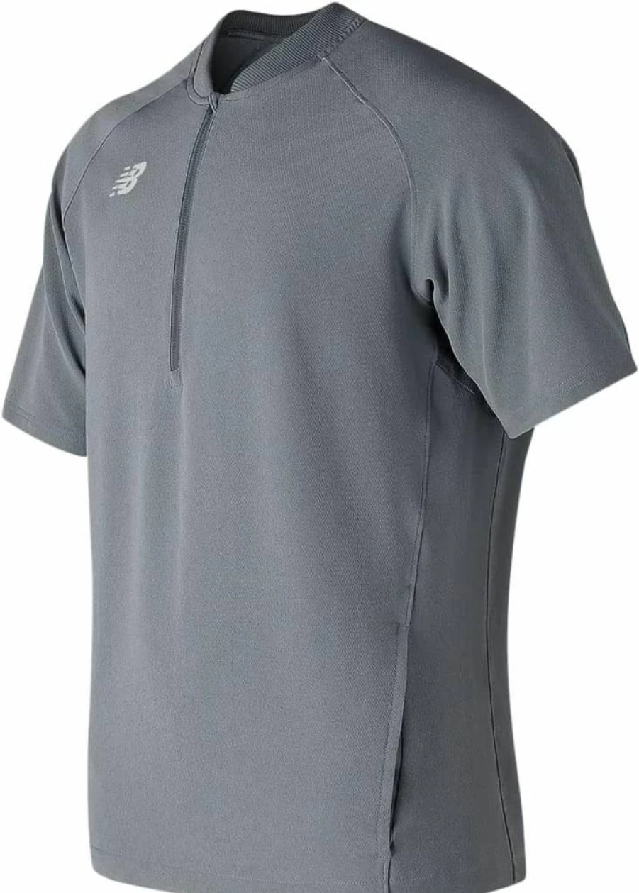 New Balance Youth 3000 Baseball Batting Jacket - Dark Grey Short Sleeve Performance Top