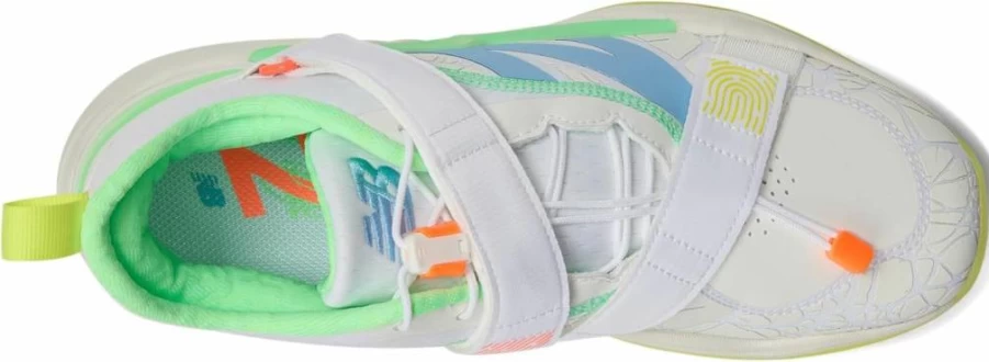New Balance Unisex FuelCell Lindor V2 Turf Baseball Cleats - Optic White/Neon Dragonfly/Cosmic Pineapple - Size 9 US Men's