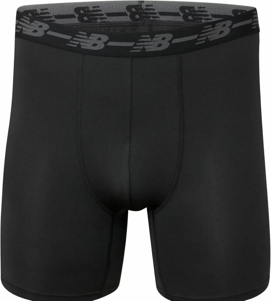 New Balance Men's Performance Boxer Briefs 4-Pack - Moisture-Wicking Mesh Underwear for Sports & Active Wear