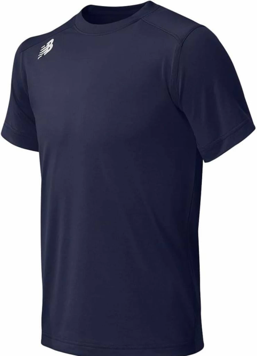 New Balance Youth Tech Baseball Tee - Navy Blue Short Sleeve Shirt for Kids