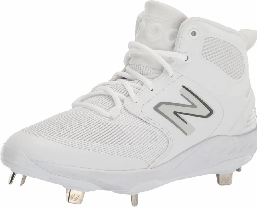 New Balance Men's Fresh Foam X 3000V6 Mid Metal Baseball Cleats for Enhanced Traction & Comfort