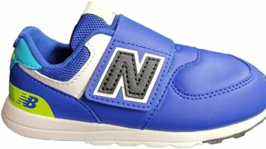 New Balance Boys 574 Hook and Loop Sneakers with Neo Sole - Easy Closure Comfort Shoes