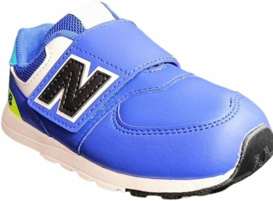 New Balance Boys 574 Hook and Loop Sneakers with Neo Sole - Easy Closure Comfort Shoes