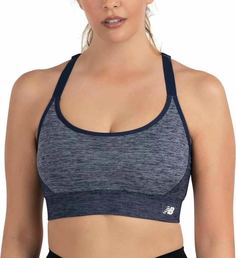 New Balance Women's Seamless Medium Support Sports Bra for Workout & Yoga