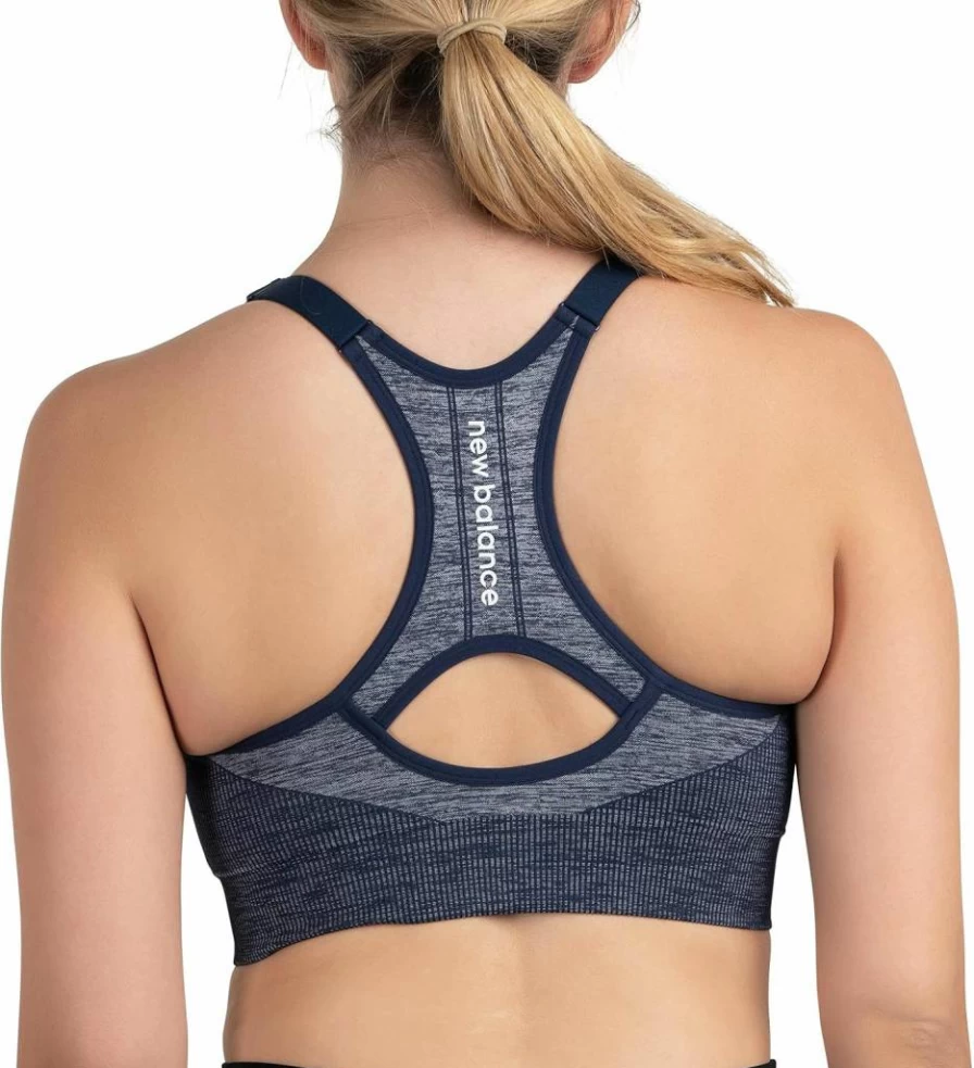 New Balance Women's Seamless Medium Support Sports Bra for Workout & Yoga