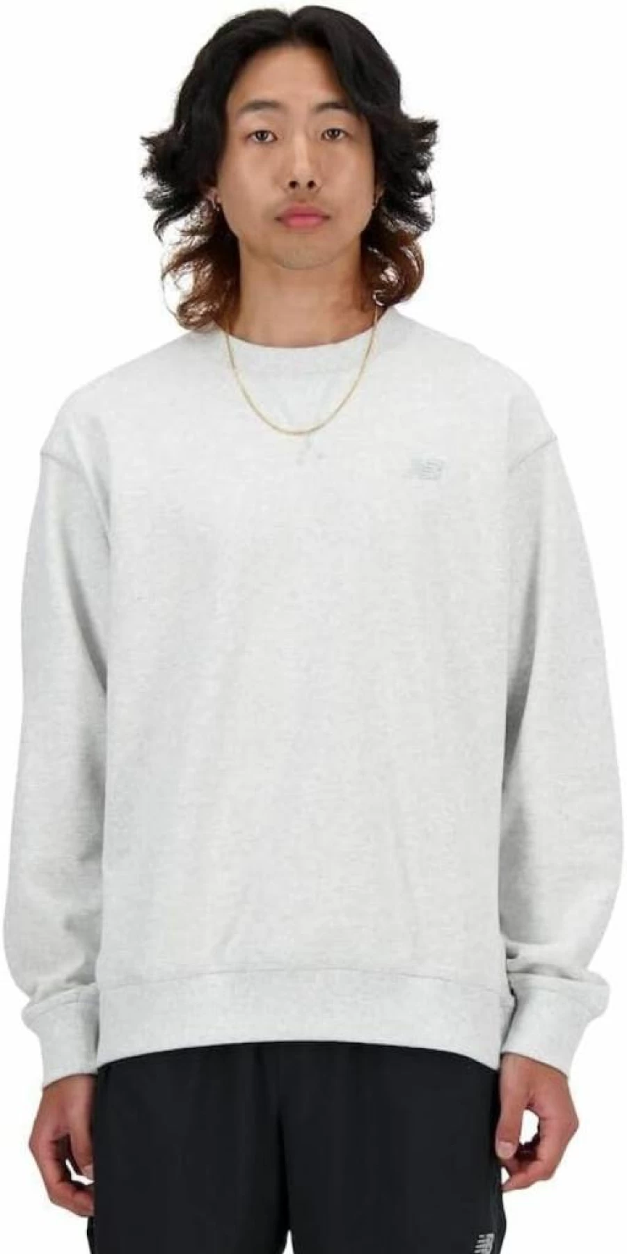 New Balance Men's French Terry Crewneck Sweatshirt - Athletic Casual Pullover