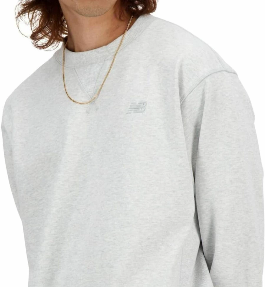 New Balance Men's French Terry Crewneck Sweatshirt - Athletic Casual Pullover