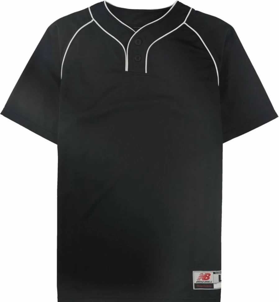 New Balance Boys' Black Baseball Jersey - Youth Medium (M) Size - Authentic Team Uniform