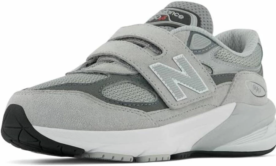 New Balance Kids' 990 V6 Hook & Loop Sneakers for Toddlers - Easy Closure Lightweight Running Shoes