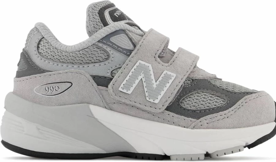 New Balance Kids' 990 V6 Hook & Loop Sneakers for Toddlers - Easy Closure Lightweight Running Shoes