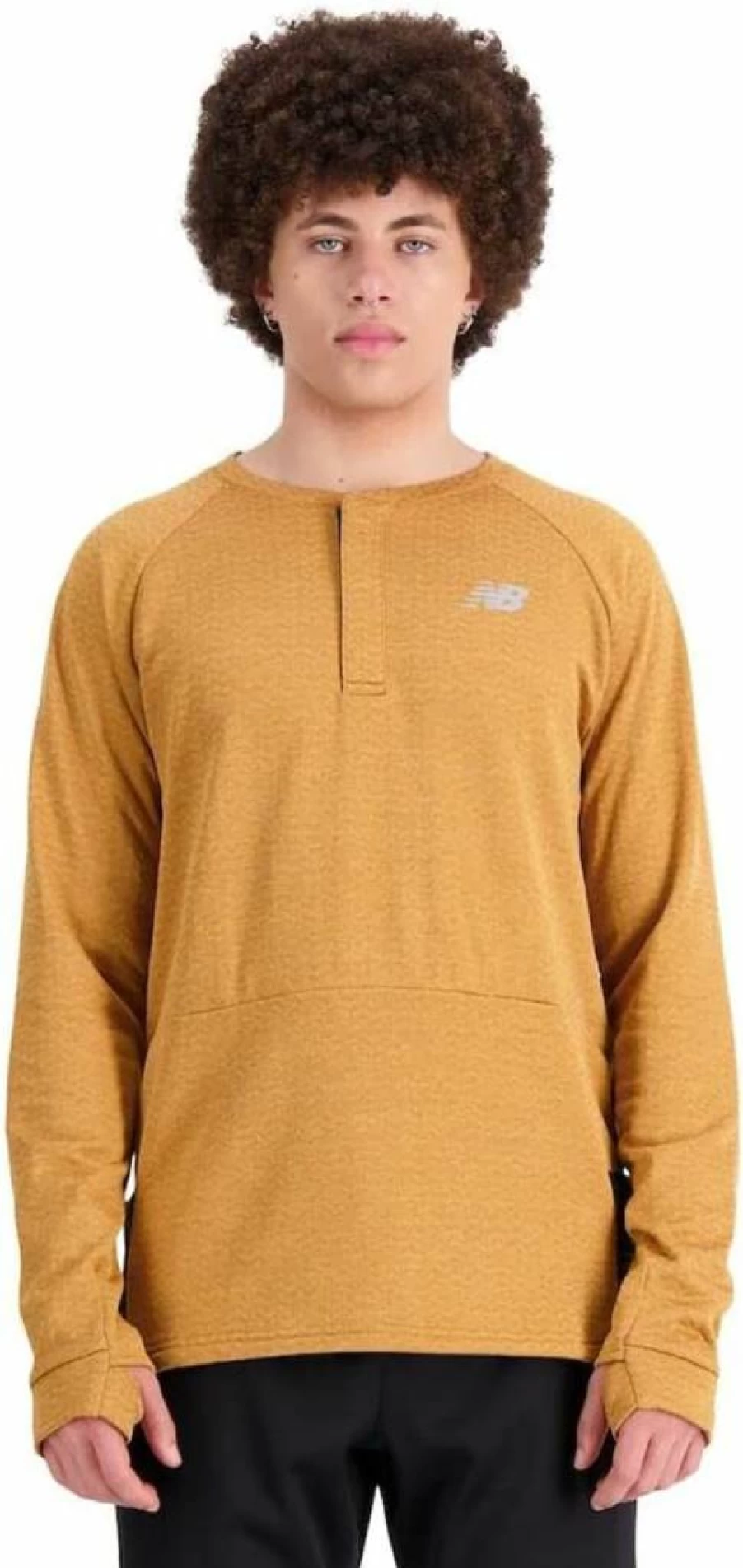 New Balance Men's Heat Grid Long Sleeve Shirt - Moisture-Wicking Performance Top for Workouts & Running