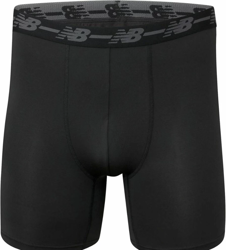 New Balance Men's Performance Boxer Briefs 4-Pack - Moisture-Wicking Mesh Underwear for Sports & Active Wear